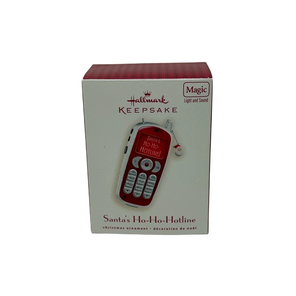 Hallmark Keepsake 2007 Santa's Ho Ho Hotline Magic Light Sound Ornament Box